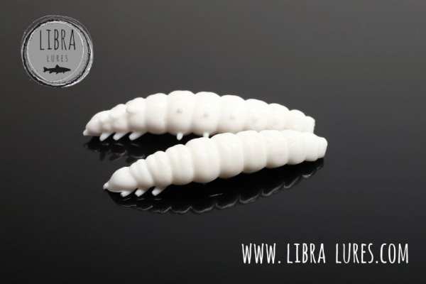 LIBRA Lures Larva 35 mm #001 White Cheese