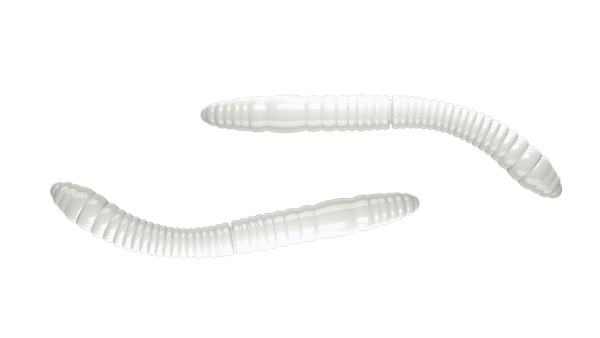 Libra Lures Fatty D´Worm Tournament 55mm - #004 Silver Pearl - Cheese