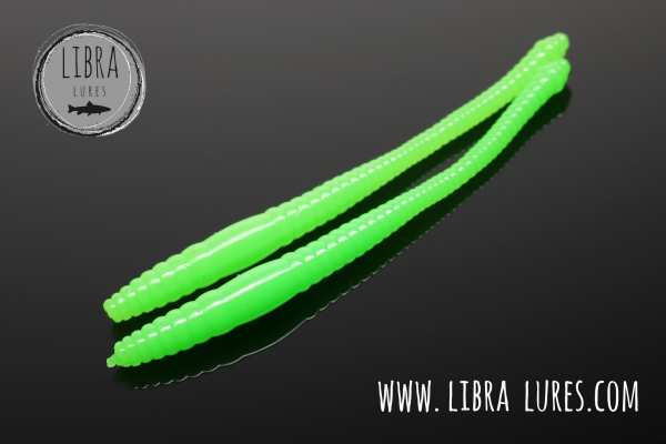 LIBRA Lures Dying Worm 70 mm #026 Hot Apple Green limited Edition - Cheese