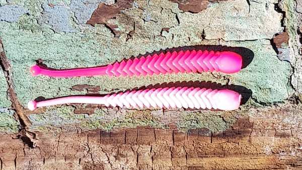 ProBaits Rattle Snake 80 mm - Pink Weiß - Knoblauch