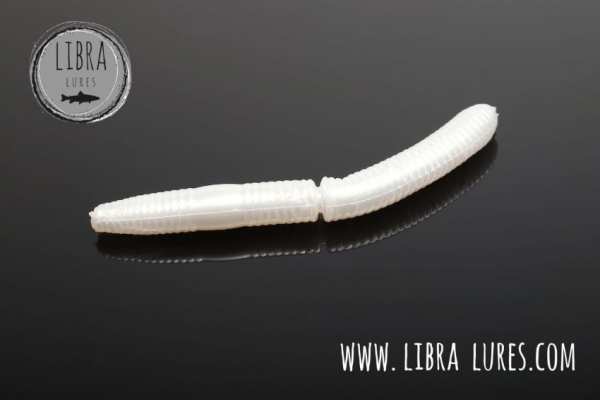 LIBRA Lures Fatty D’Worm 65 mm #004 Silver Pearl - Cheese