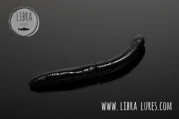 LIBRA Lures Fatty D’Worm 65 mm #040 Black - Cheese