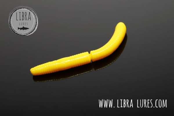LIBRA Lures Fatty D’Worm 65 mm #007 Yellow - Cheese