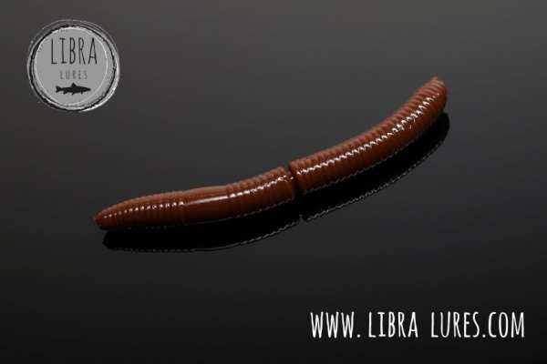 LIBRA Lures Fatty D’Worm 65 mm #038 - Brown - Cheese