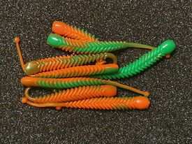 ProBaits Rattle Snake 80 mm - Grün - Orange - Knoblauch